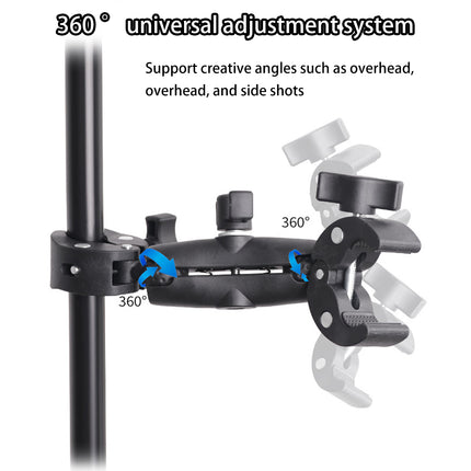 Outdoor Cycling Camera Clamp Selfie Stick Anti-Slip for Bike Phone Camera Mount