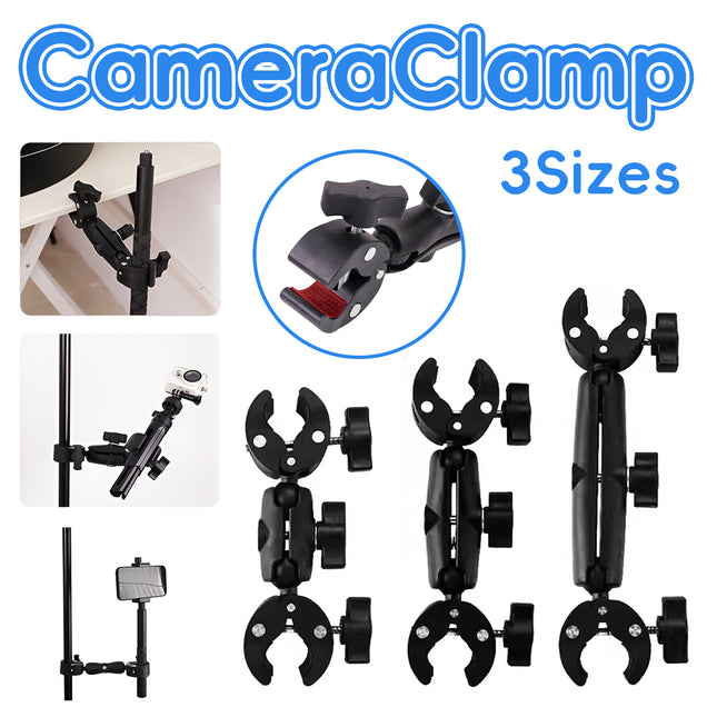 Outdoor Cycling Camera Clamp Selfie Stick Anti-Slip for Bike Phone Camera Mount