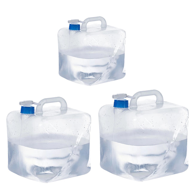 3PCS Collapsible Water Container With Spigot Folding Storage Carrier Camping