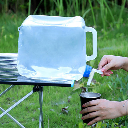 3PCS Collapsible Water Container With Spigot Folding Storage Carrier Camping