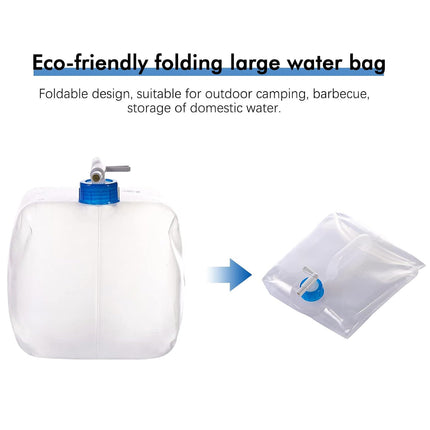 3PCS Collapsible Water Container With Spigot Folding Storage Carrier Camping