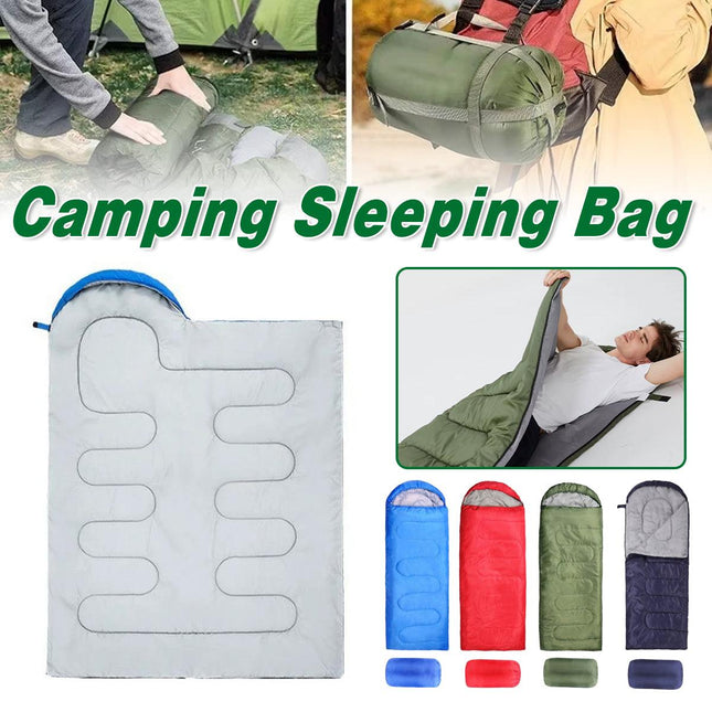 Single Sleeping Bag Outdoor Camping Hiking Thermal Warm Tent Travel Gear