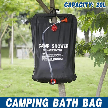 20L Portable Camping Shower Bag Solar Heating Water Bag for Hiking Traveling
