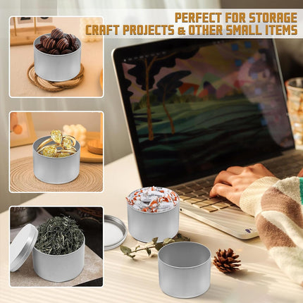 20PCS Round Candle Packaging Jar 4oz 120ml For Candle Making Storage Gift