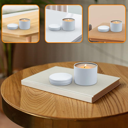 20PCS Round Candle Packaging Jar 4oz 120ml For Candle Making Storage Gift