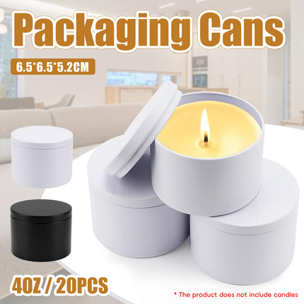 20PCS Round Candle Packaging Jar 4oz 120ml For Candle Making Storage Gift