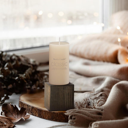 12pcs White Cylindrical Pillar Candles For Wedding Decor Long Burning Unscented