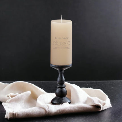 12pcs White Cylindrical Pillar Candles For Wedding Decor Long Burning Unscented
