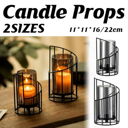 Luxury Iron Candle Holder Decorative Vase Romantic Table Centerpiece Home Decor