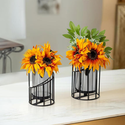 Luxury Iron Candle Holder Decorative Vase Romantic Table Centerpiece Home Decor