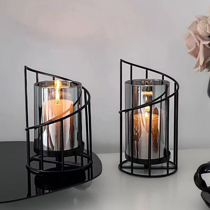Luxury Iron Candle Holder Decorative Vase Romantic Table Centerpiece Home Decor