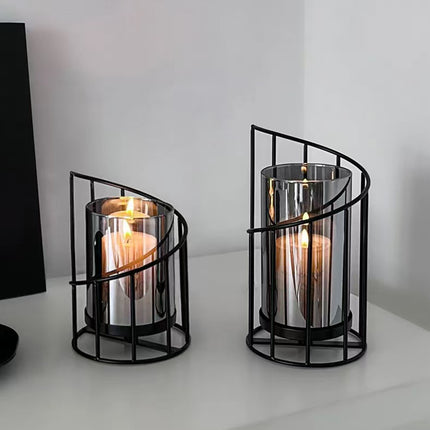 Luxury Iron Candle Holder Decorative Vase Romantic Table Centerpiece Home Decor
