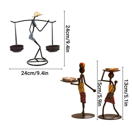 Candle Holder Stand Metal Candlestick Restaurant Table Centrepiece Display Decor