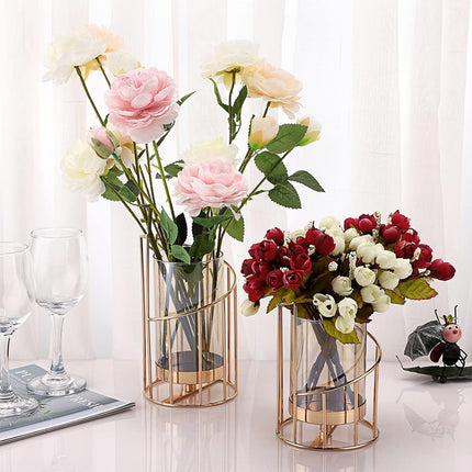Wrought Iron Candle Holder Romantic Candlestick Ornament Dinner Table Decor Prop