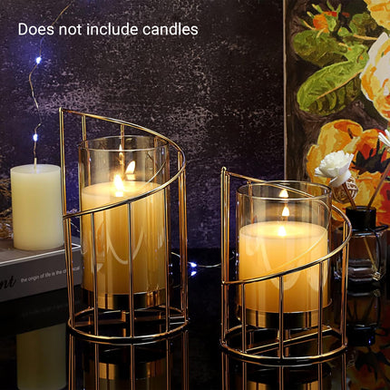 Wrought Iron Candle Holder Romantic Candlestick Ornament Dinner Table Decor Prop