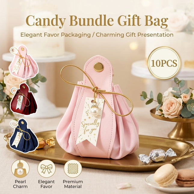 Wedding Candy Favor Bags 10 Pack Velvet Style 3 Colours