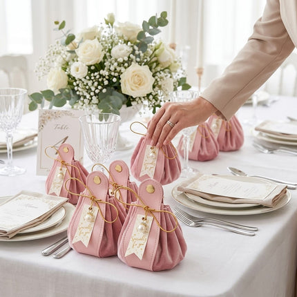 Wedding Candy Favor Bags 10 Pack Velvet Style 3 Colours