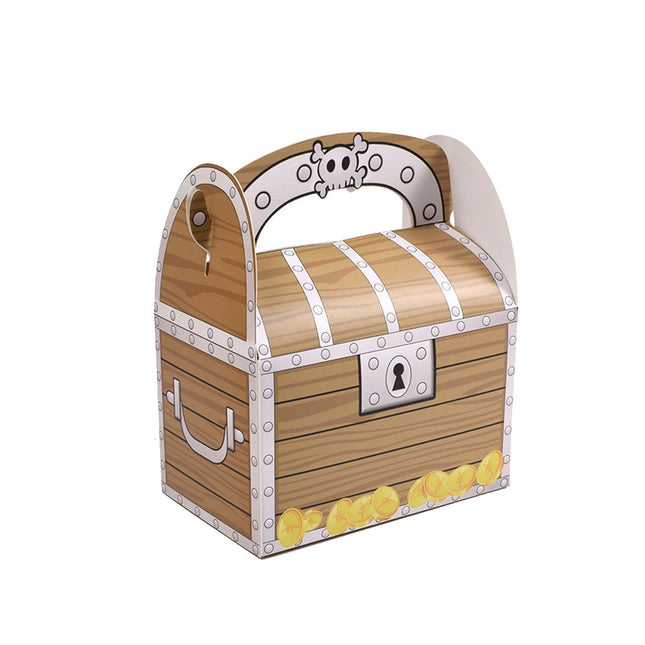 Pirate Treasure Chest Favour Gift Boxes with Handle 50 Pack for Parties