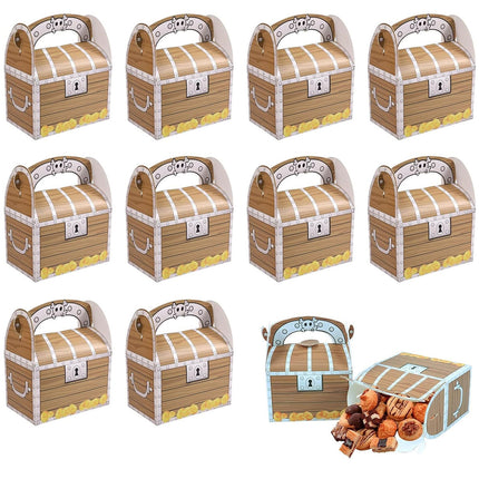 Pirate Treasure Chest Candy Favour Boxes with Handle 50 Pack for Parties