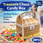 Pirate Treasure Chest Candy Favour Boxes with Handle 50 Pack for Parties