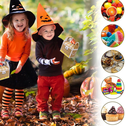 Pirate Treasure Chest Candy Favour Boxes with Handle 50 Pack for Parties