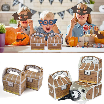 Pirate Treasure Chest Candy Favour Boxes with Handle 50 Pack for Parties