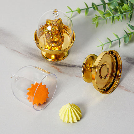 Set of 24 Mini Dessert Display Stands with Dome Cover Cupcake Candy Party Favour