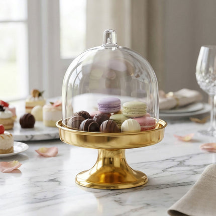 Set of 24 Mini Dessert Display Stands with Dome Cover Cupcake Candy Party Favour