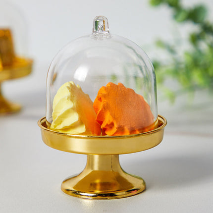 Set of 24 Mini Dessert Display Stands with Dome Cover Cupcake Candy Party Favour