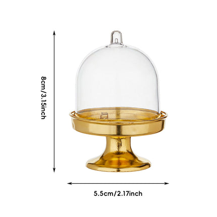 Set of 24 Mini Dessert Display Stands with Dome Cover Cupcake Candy Party Favour