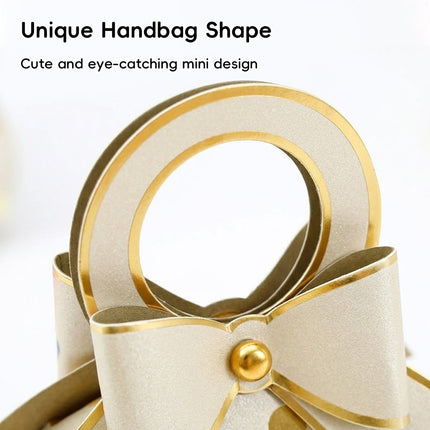 Polka Dot Handbag Candy Boxes 50 Pack 3 Colours
