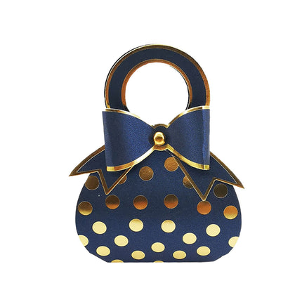 Polka Dot Handbag Candy Boxes 50 Pack 3 Colours