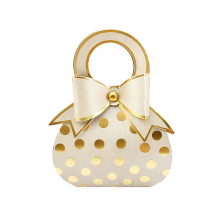Polka Dot Handbag Candy Boxes 50 Pack 3 Colours