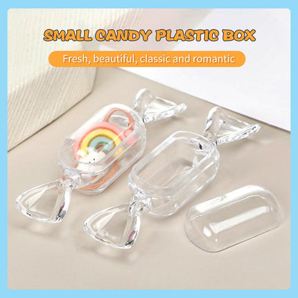 50pcs Mini Candy Box Transparent Jewellery Storage Box Earrings Holder Case