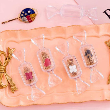 50pcs Mini Candy Box Transparent Jewellery Storage Box Earrings Holder Case
