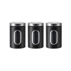 3PCS Stainless Steel Storage Jar with Viewing Window Food Grade for Kitchen Use