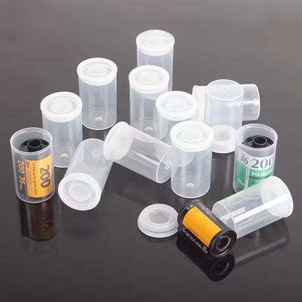 20PCS 35mm Film Canister Storage Tubes Black Plastic 33x53mm