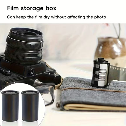 20PCS 35mm Film Canister Storage Tubes Black Plastic 33x53mm
