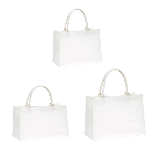 Blank Canvas Tote Bags 2 Pack Box Style Three Sizes