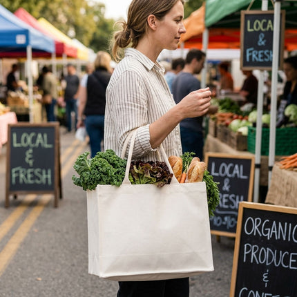 Blank Canvas Tote Bags 2 Pack Box Style Three Sizes