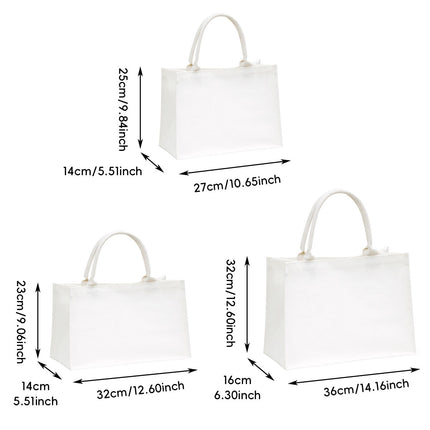 Blank Canvas Tote Bags 2 Pack Box Style Three Sizes