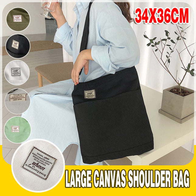 Womens Hobo Large Canvas Shoulder Bag Travel Crossbody Bag Handbag Tote Bag