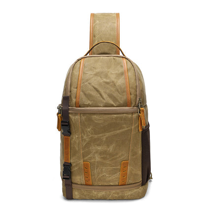 Canvas Shoulder Camera Bag Waterproof Durable for DSLR Mirrorless Cameras Lens