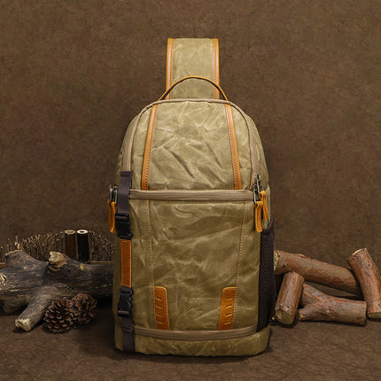 Canvas Shoulder Camera Bag Waterproof Durable for DSLR Mirrorless Cameras Lens