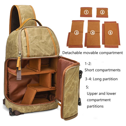 Canvas Shoulder Camera Bag Waterproof Durable for DSLR Mirrorless Cameras Lens