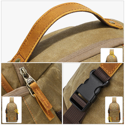 Canvas Shoulder Camera Bag Waterproof Durable for DSLR Mirrorless Cameras Lens