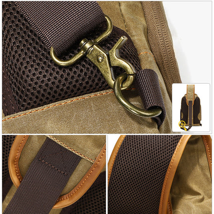 Canvas Shoulder Camera Bag Waterproof Durable for DSLR Mirrorless Cameras Lens