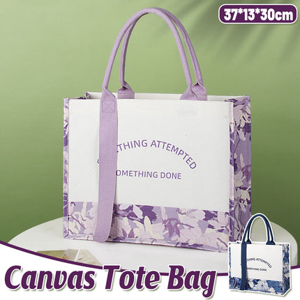 Canvas Tote Bag Shopping Bag Large Capacity Handbag Organizer