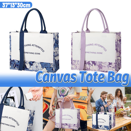 Canvas Tote Bag Shopping Bag Large Capacity Handbag Organizer