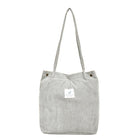 Women Corduroy Applique Tote Bags Handbag Messenger Canvas Shoulder Bag Travel - Aimall